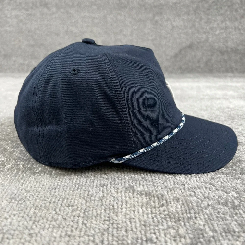 Birddogs Mens Navy Blue Rope Hat Embroidered Bird Snapback Golf Cap Adjustable